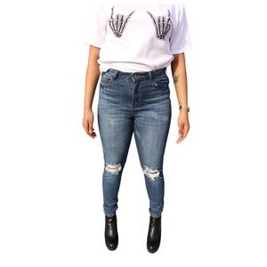 Dark wash denim jeans